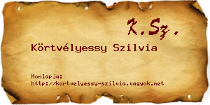 Körtvélyessy Szilvia névjegykártya